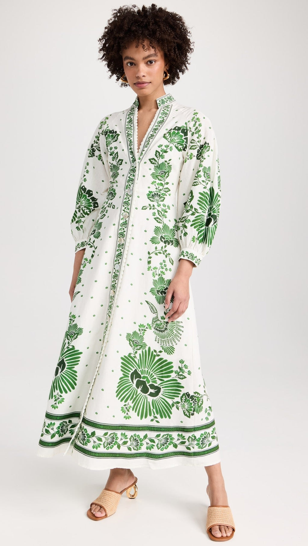 Forest Soul Off-White Maxi Dress