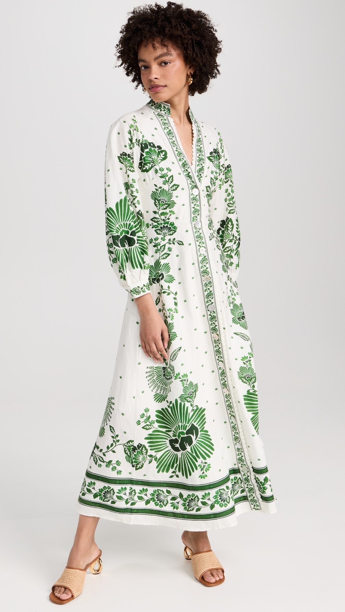 Forest Soul Off-White Maxi Dress