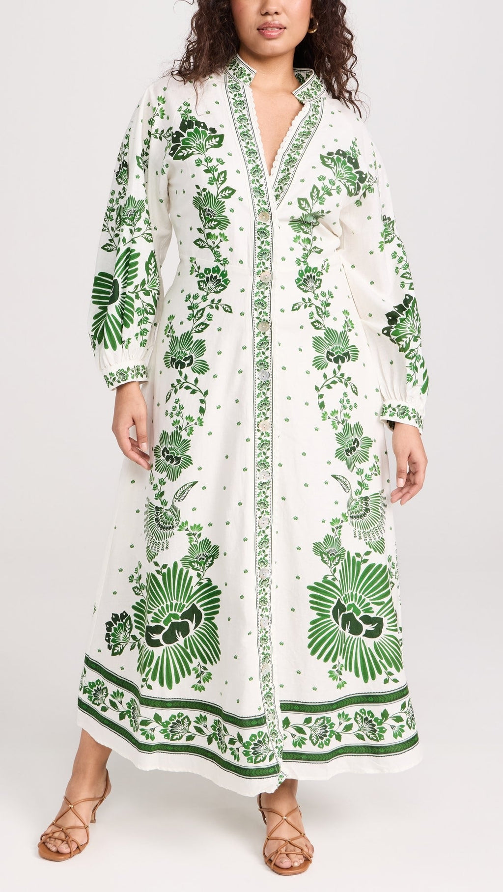 Forest Soul Off-White Maxi Dress